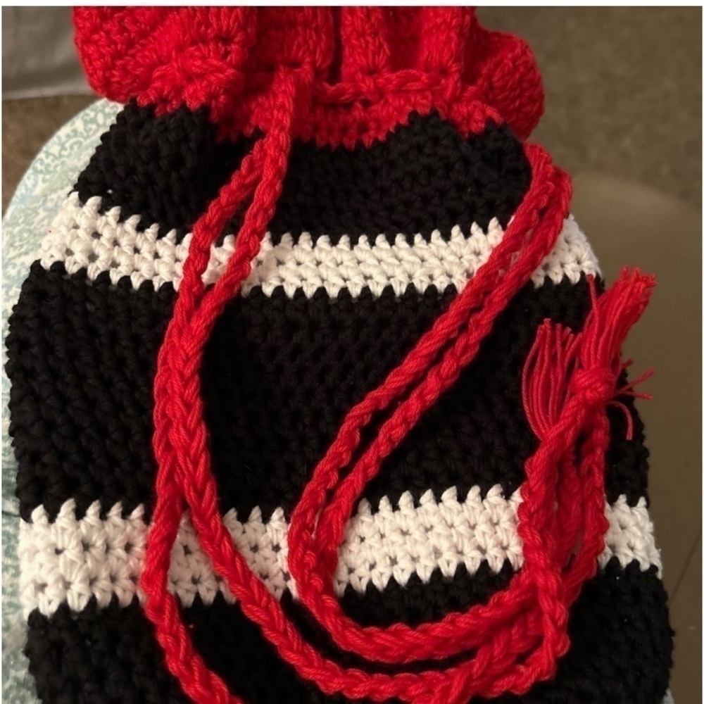 Red & Black UGA Hand Crafted Cinch Bag ❤️ Quality GIFT SHOP GO DAWGS UGA FAN